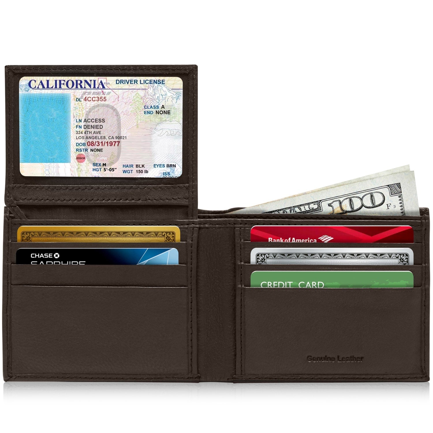 Leather Bifold Wallet - P's One-Stop Shop 
