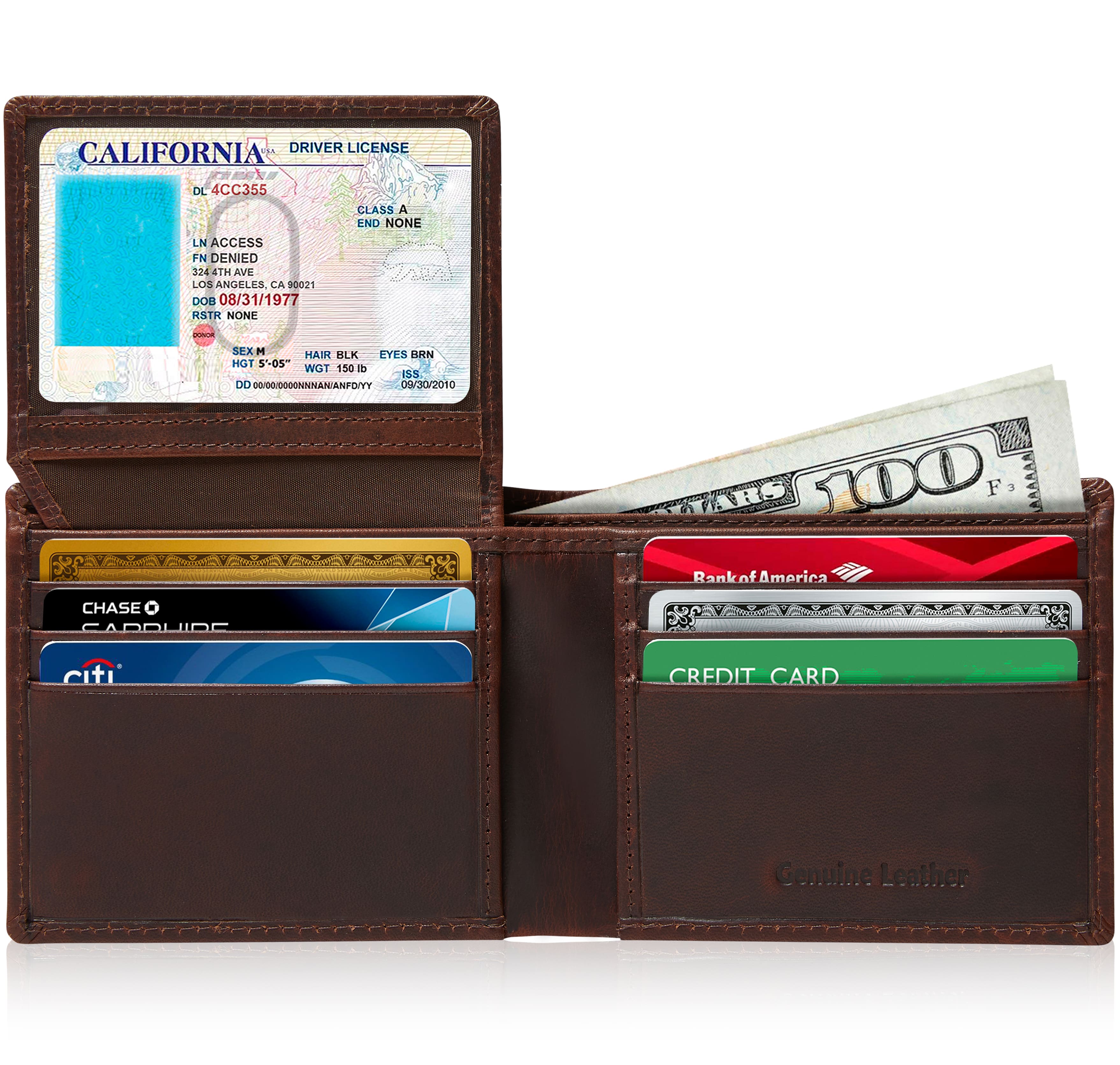 Leather Bifold Wallet - P's One-Stop Shop 
