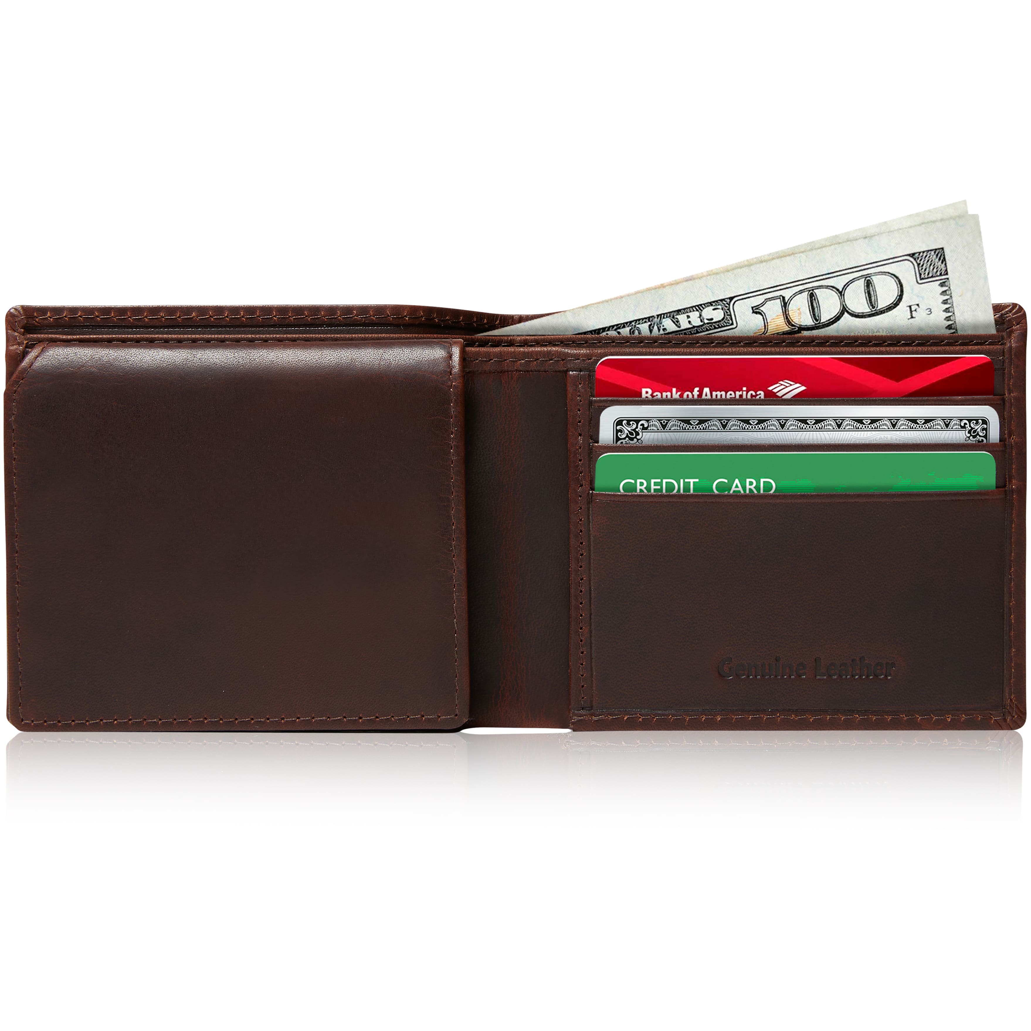 Leather Bifold Wallet - P's One-Stop Shop 