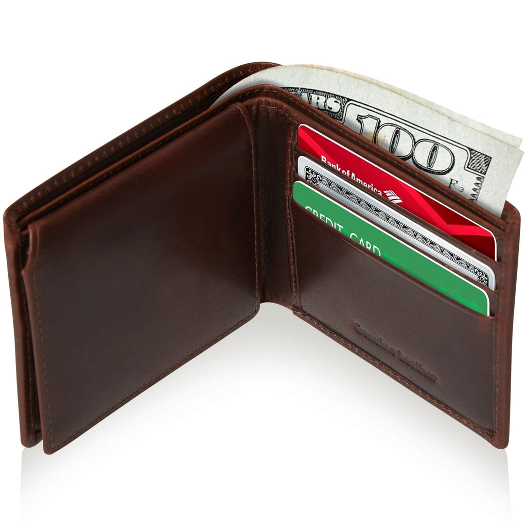 Leather Bifold Wallet - P's One-Stop Shop 