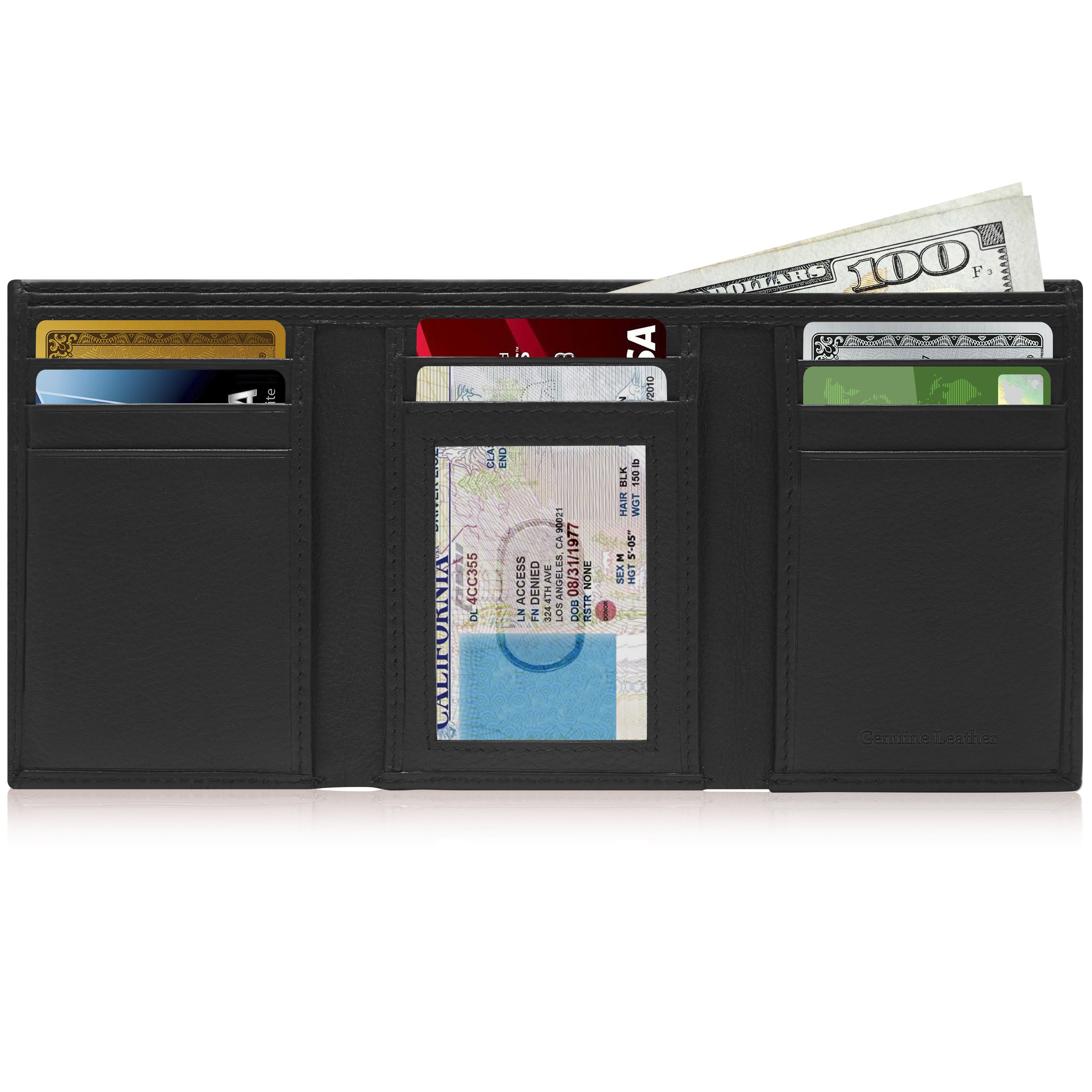 Leather Trifold Wallet - P's One-Stop Shop 