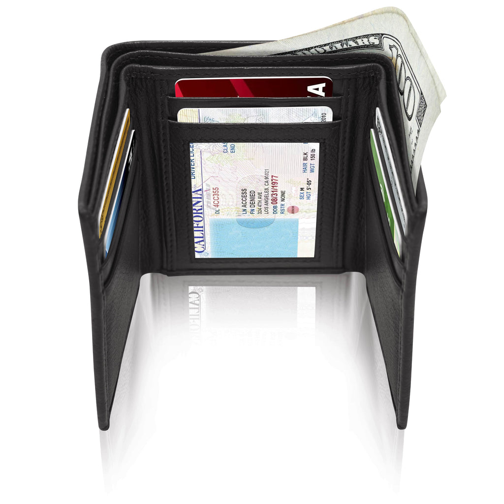 Leather Trifold Wallet - P's One-Stop Shop 