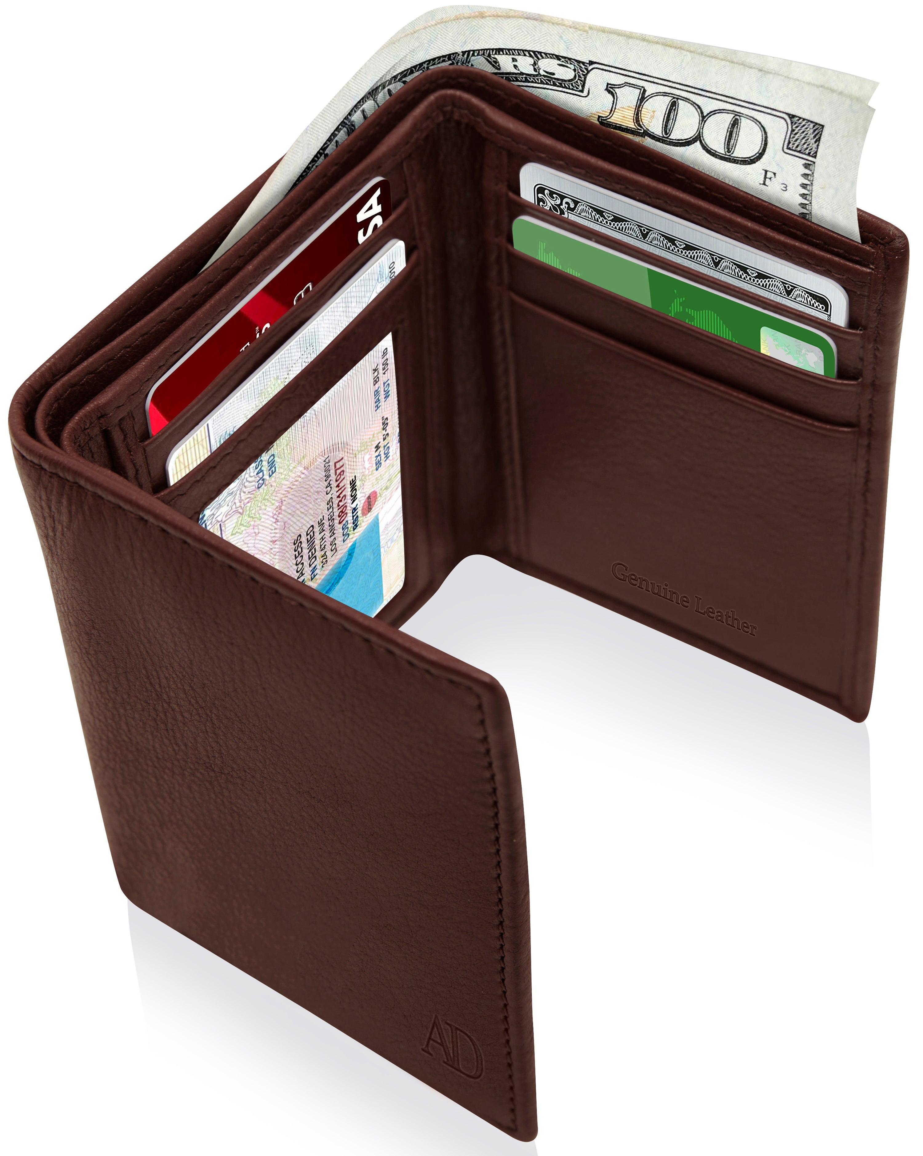 Leather Trifold Wallet - P's One-Stop Shop 