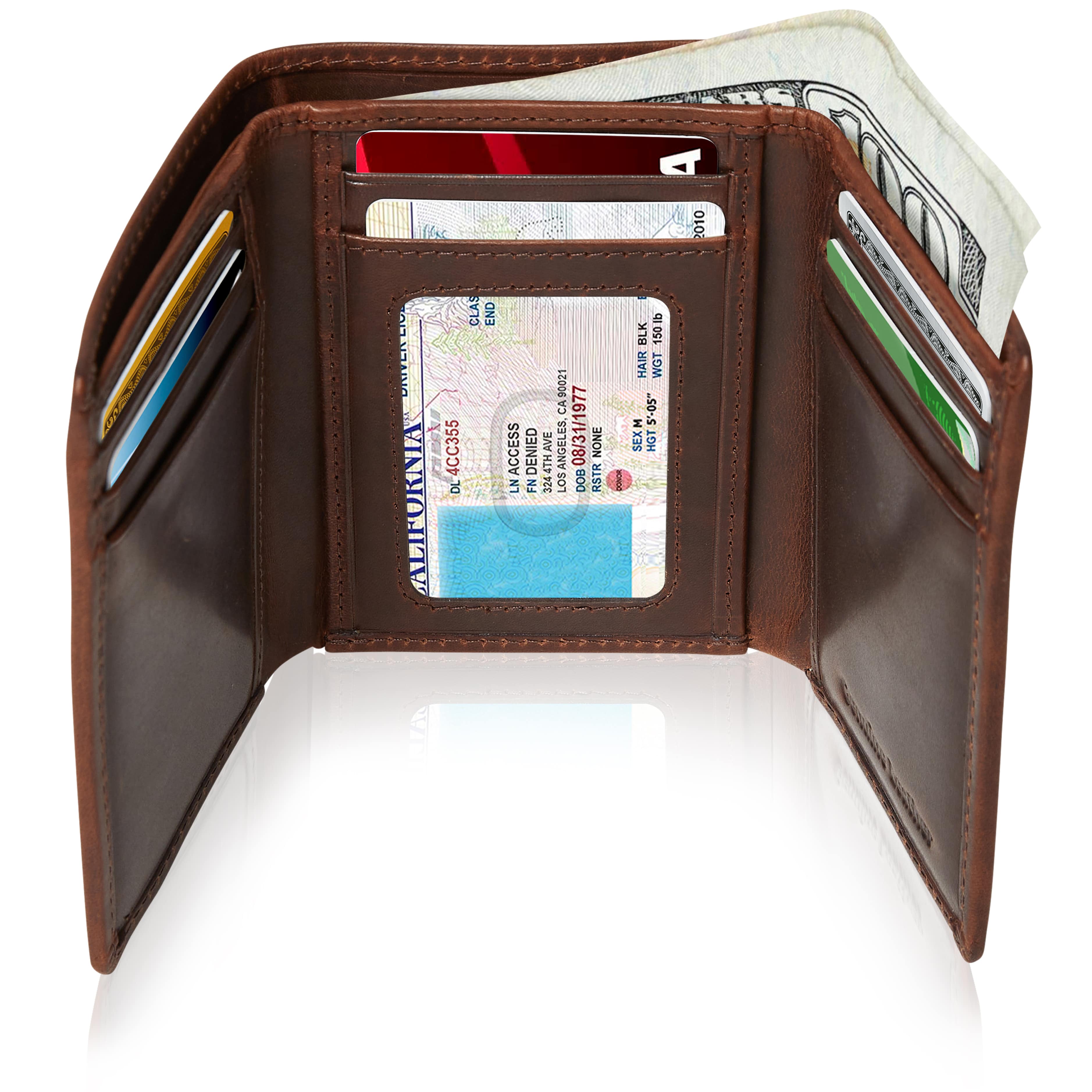 Leather Trifold Wallet - P's One-Stop Shop 