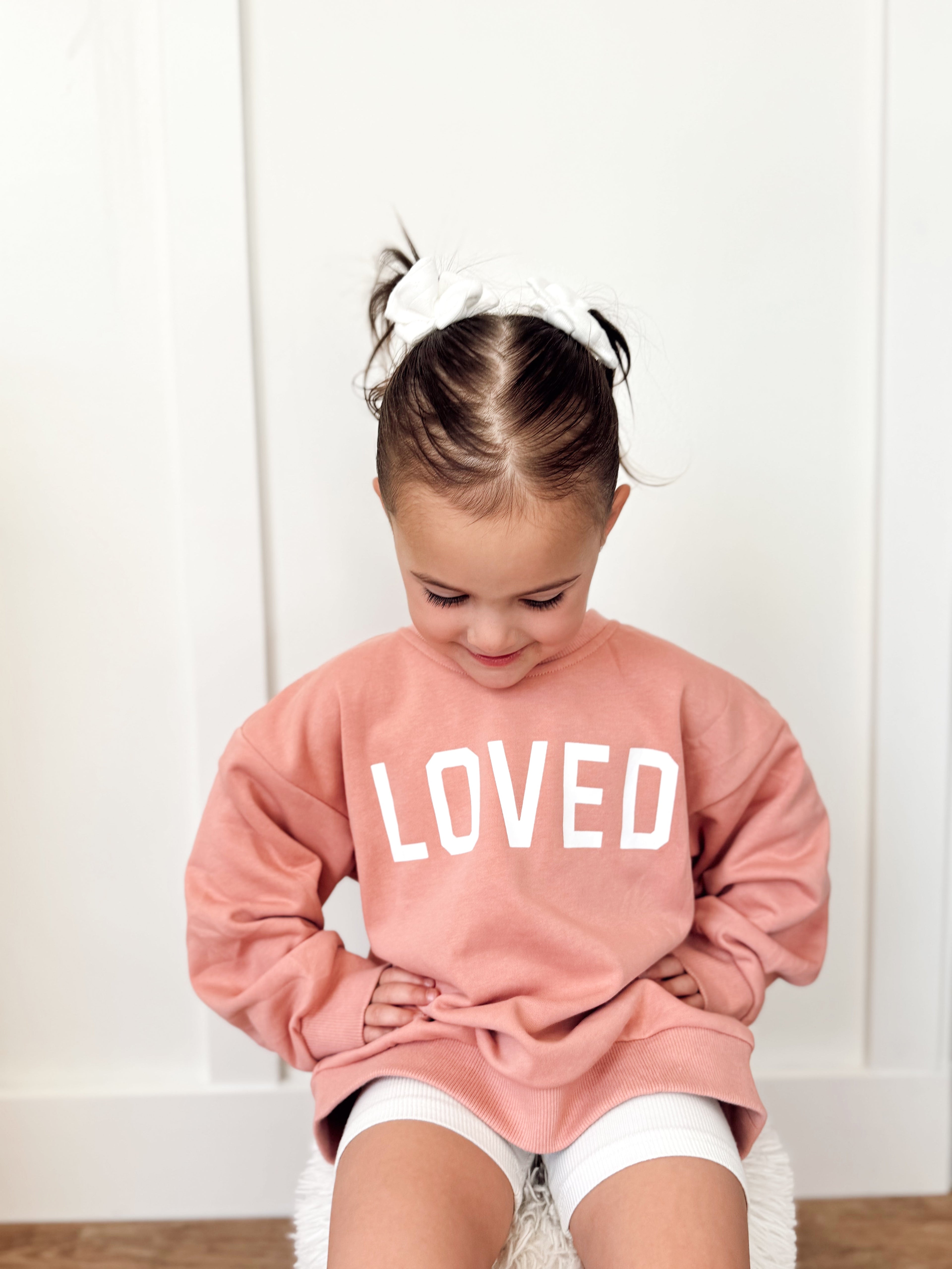 Loved Crewneck Sweatshirt - Red or Pink - P's One-Stop Shop 