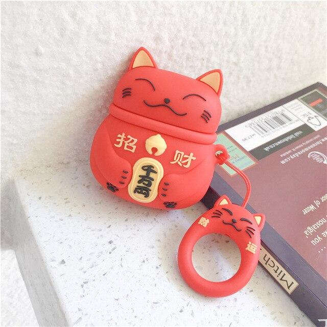 Lovely Lucky Cat Airpods Case - P's One-Stop Shop 