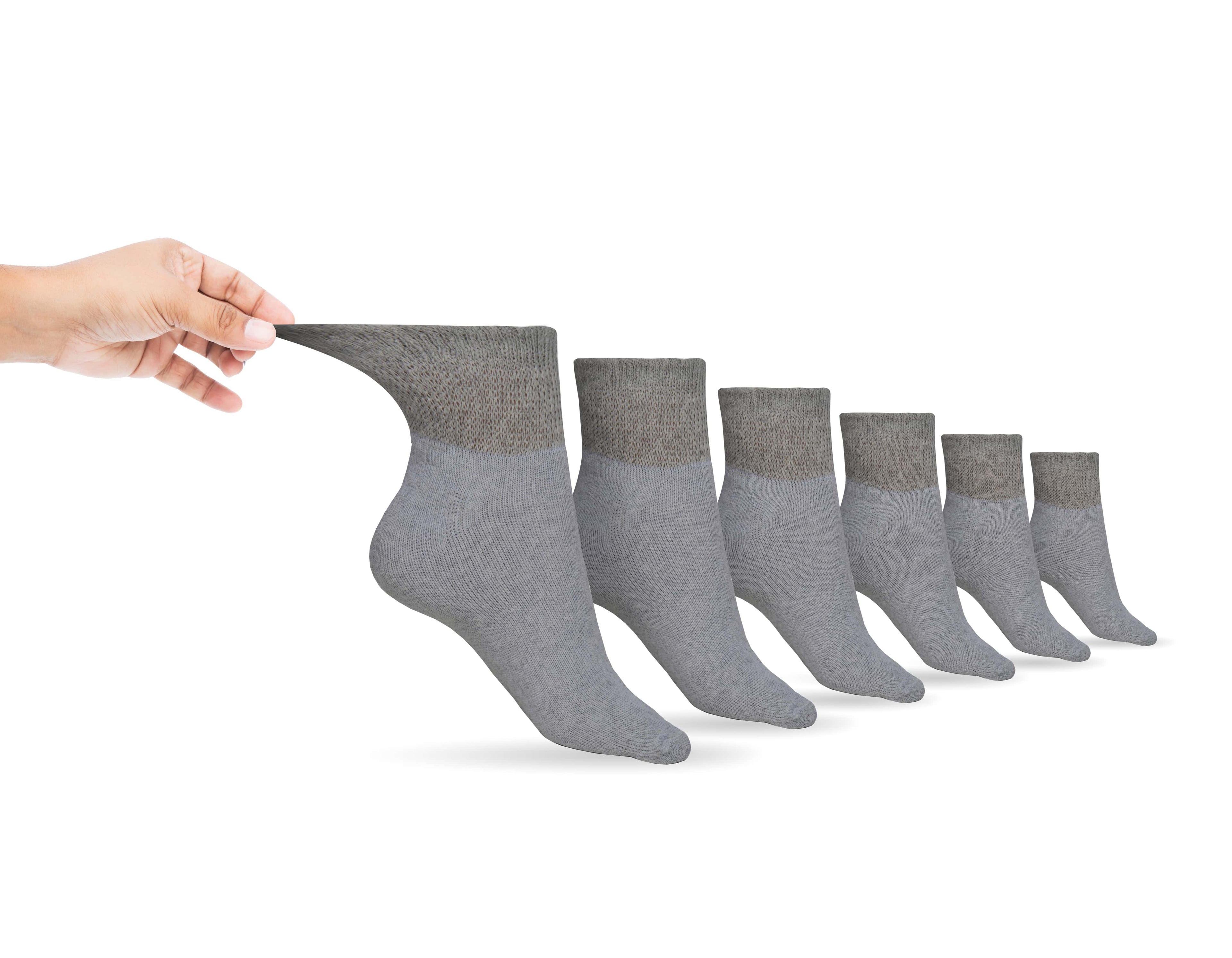 Men's Cotton Diabetic Ankle Socks (6 Pair) - P's One-Stop Shop 