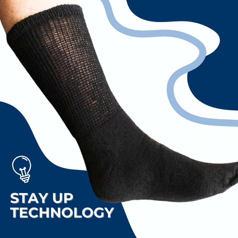 Men's Cotton Diabetic Crew Socks (6 Pair) - P's One-Stop Shop 