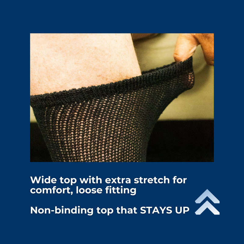 Men's Cotton Diabetic Crew Socks (Assorted) - P's One-Stop Shop 