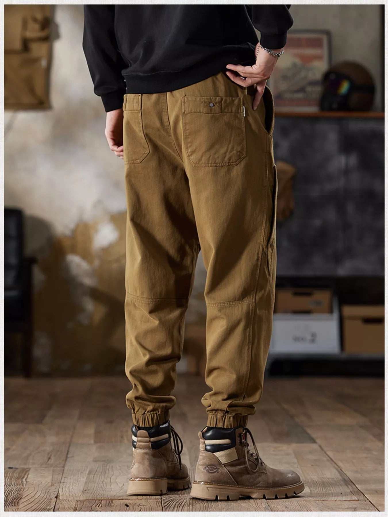 Men's Full Size Casual Drawstring Cargo Joggers Plus Size - P's One-Stop Shop 