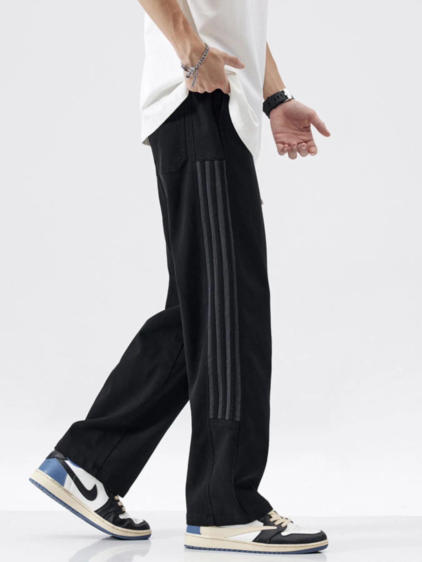 Men's Full Size Loose-Fit Drawstring Casual Pants Plus Size - P's One-Stop Shop 