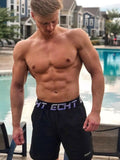 Men's Letter Elastic Waist Active Shorts - P's One-Stop Shop 