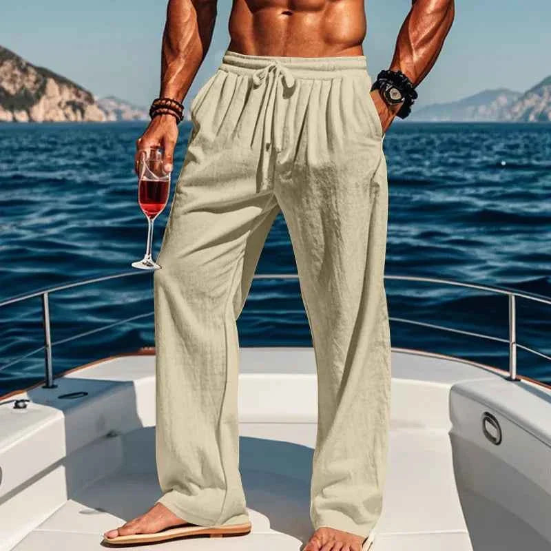 Men's Linen Yoga Pants Spring/Summer - P's One-Stop Shop 
