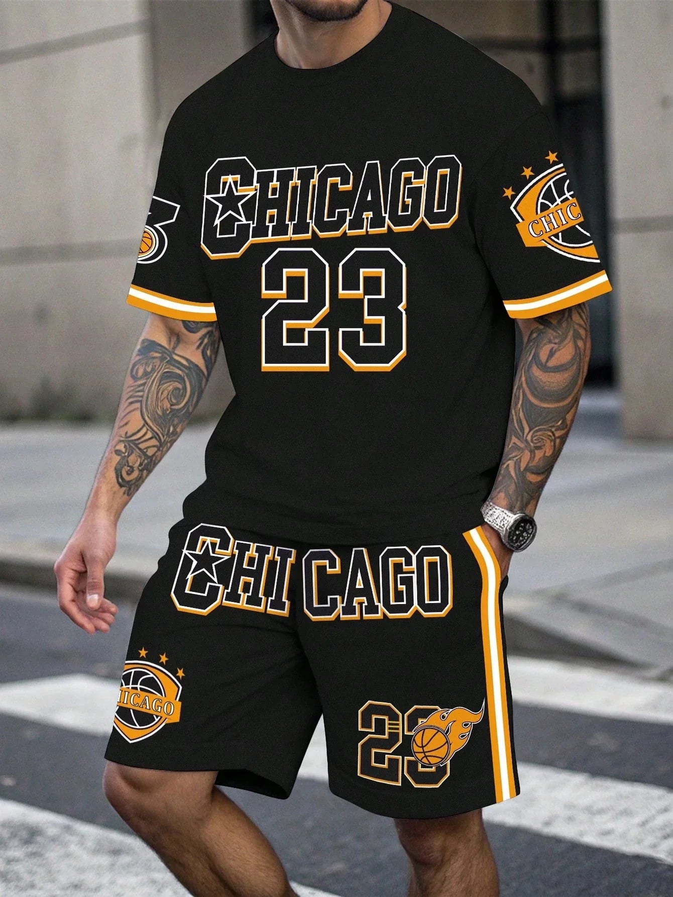 Men's Plus Size Basketball Clothing Set - P's One-Stop Shop 
