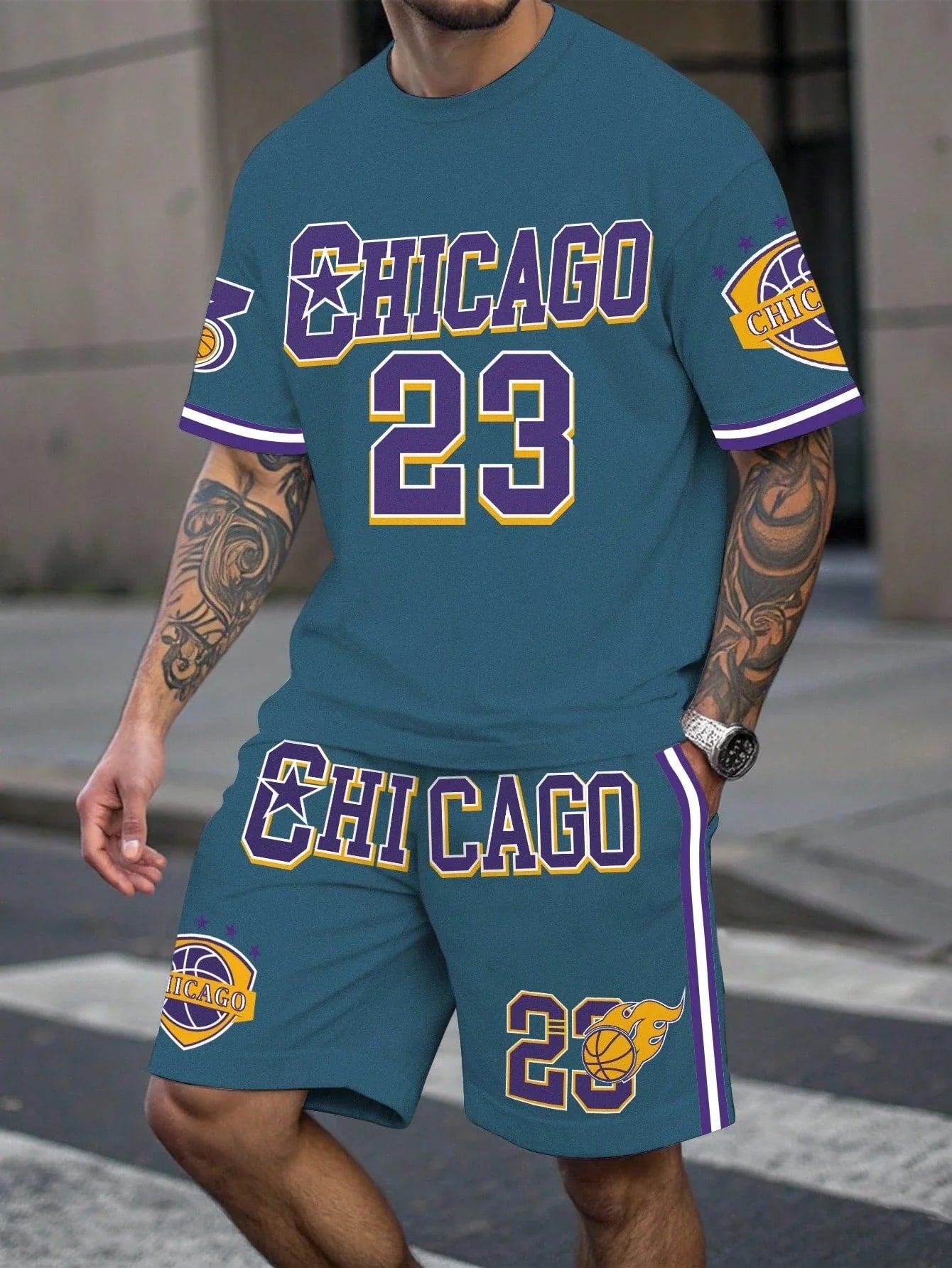 Men's Plus Size Basketball Clothing Set - P's One-Stop Shop 