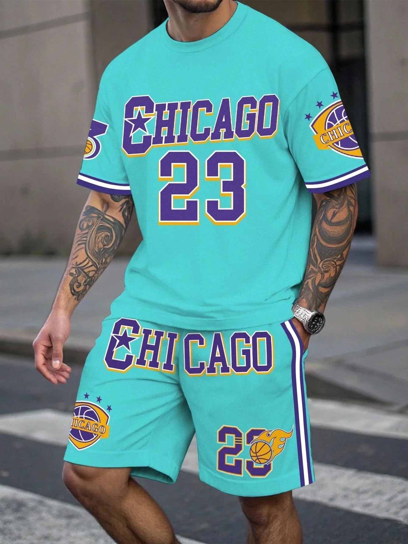 Men's Plus Size Basketball Clothing Set - P's One-Stop Shop 