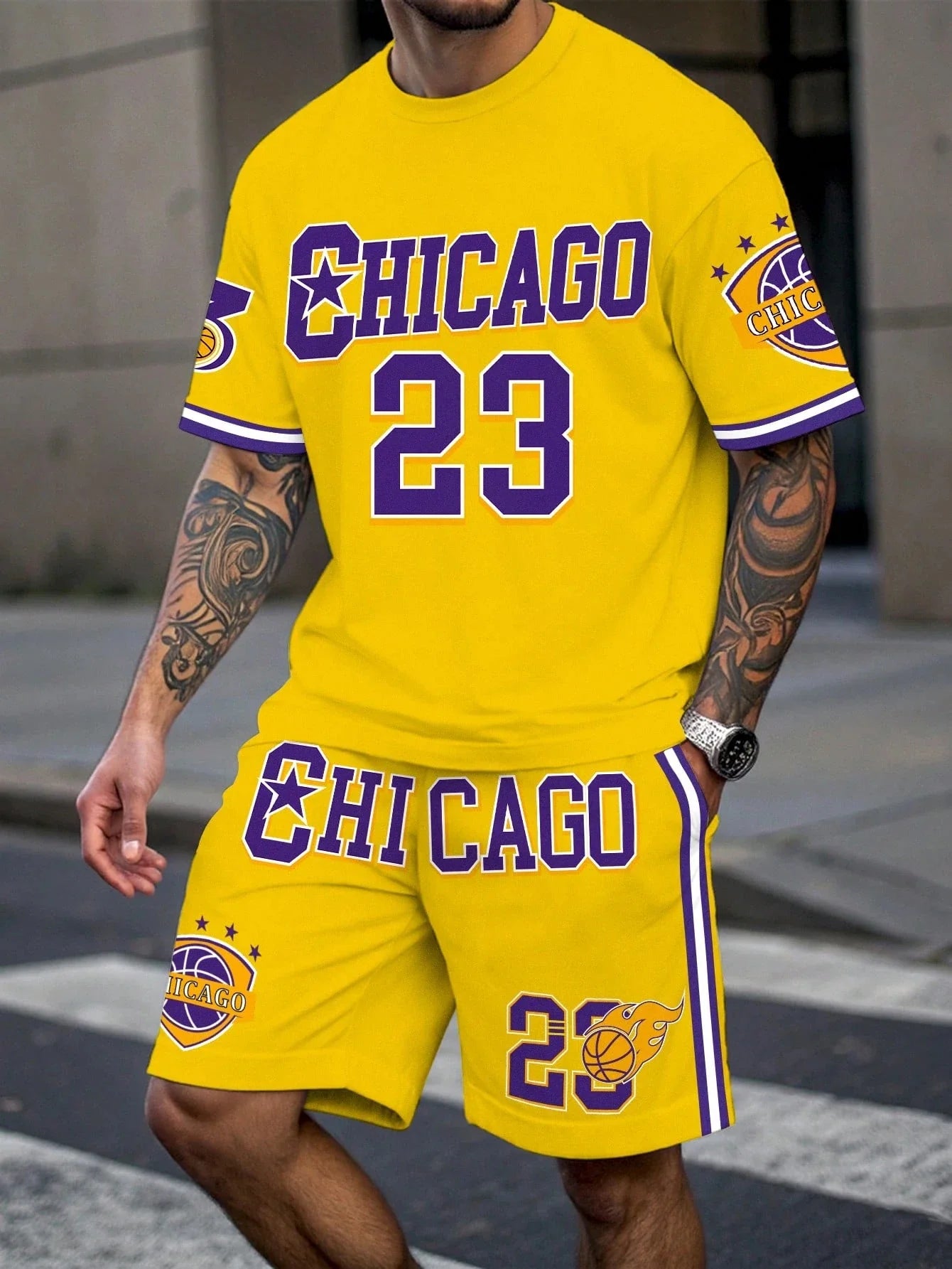 Men's Plus Size Basketball Clothing Set - P's One-Stop Shop 