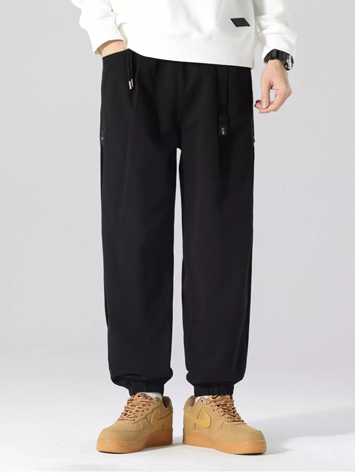 Men's Plus Size Drawstring Cargo Joggers - P's One-Stop Shop 