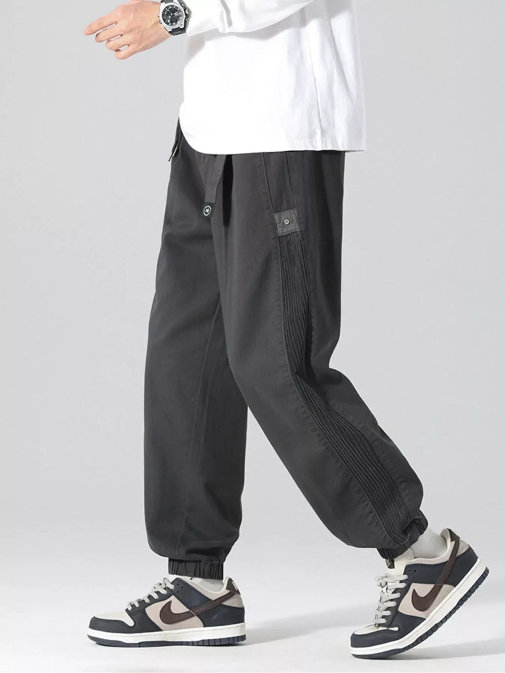 Men's Plus Size Drawstring Cargo Joggers - P's One-Stop Shop 