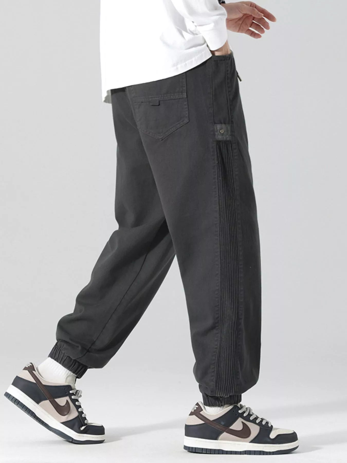 Men's Plus Size Drawstring Cargo Joggers - P's One-Stop Shop 
