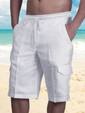 Men's Plus Size Drawstring Pocketed Shorts - P's One-Stop Shop 