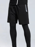 Men's Plus Size Elastic Waist Active Shorts - P's One-Stop Shop 