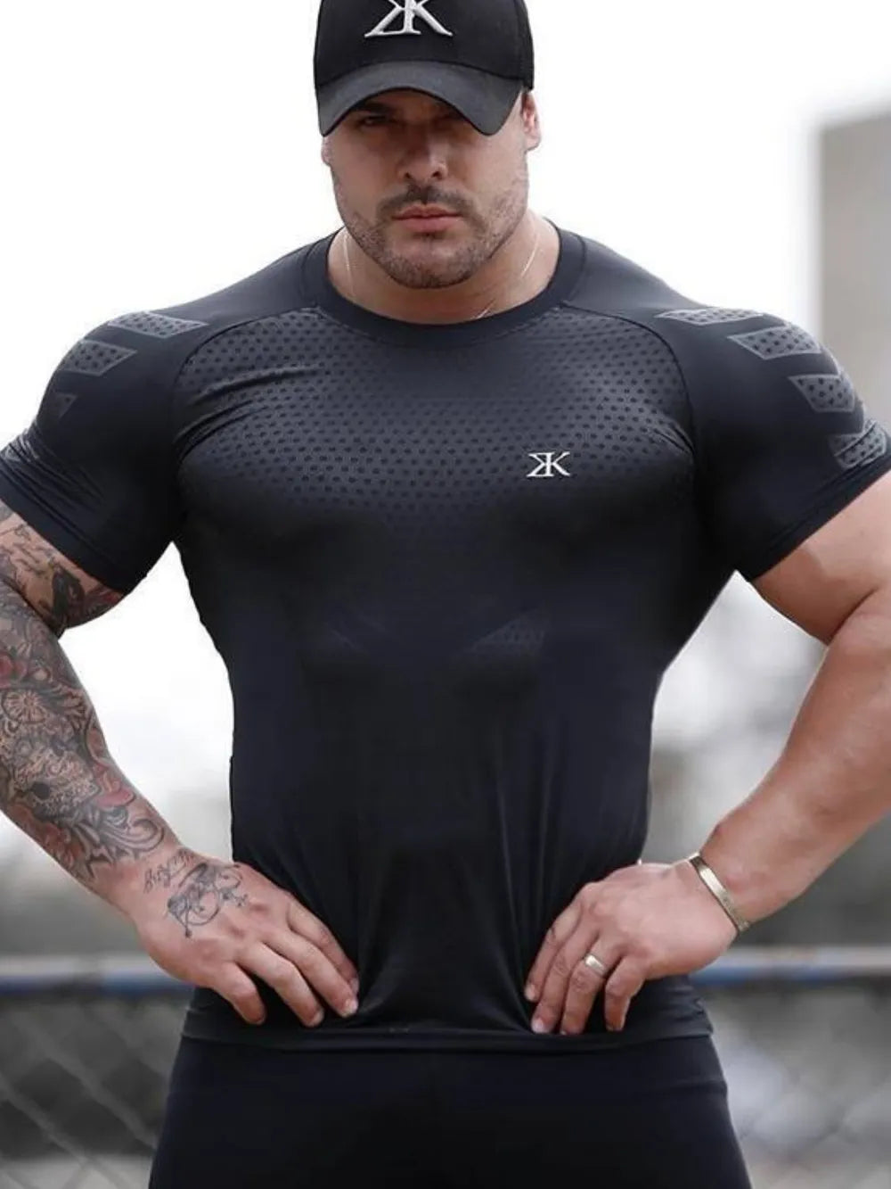 Men's Plus Size Round Neck Short Sleeve T-Shirt - P's One-Stop Shop 