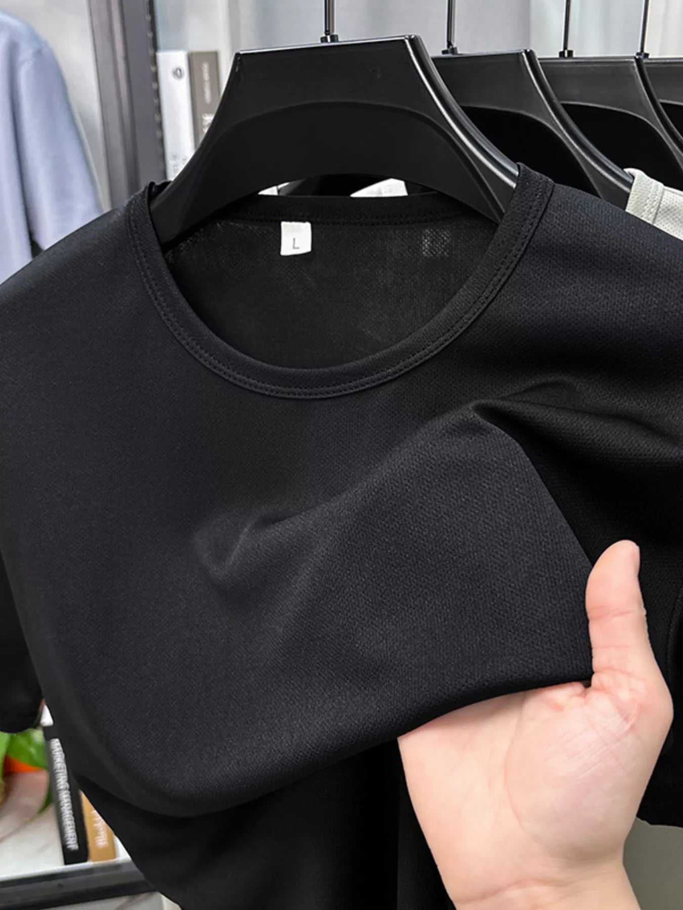 Men's Plus Size Round Neck Short Sleeve T-Shirt - P's One-Stop Shop 