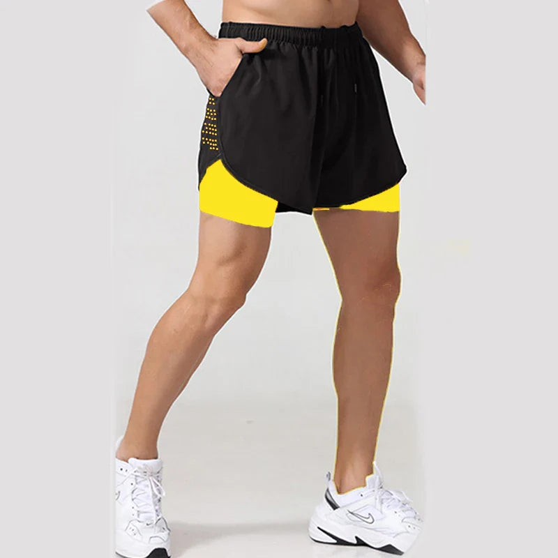 Men's Running Shorts 2 In 1 Quick Dry - P's One-Stop Shop 