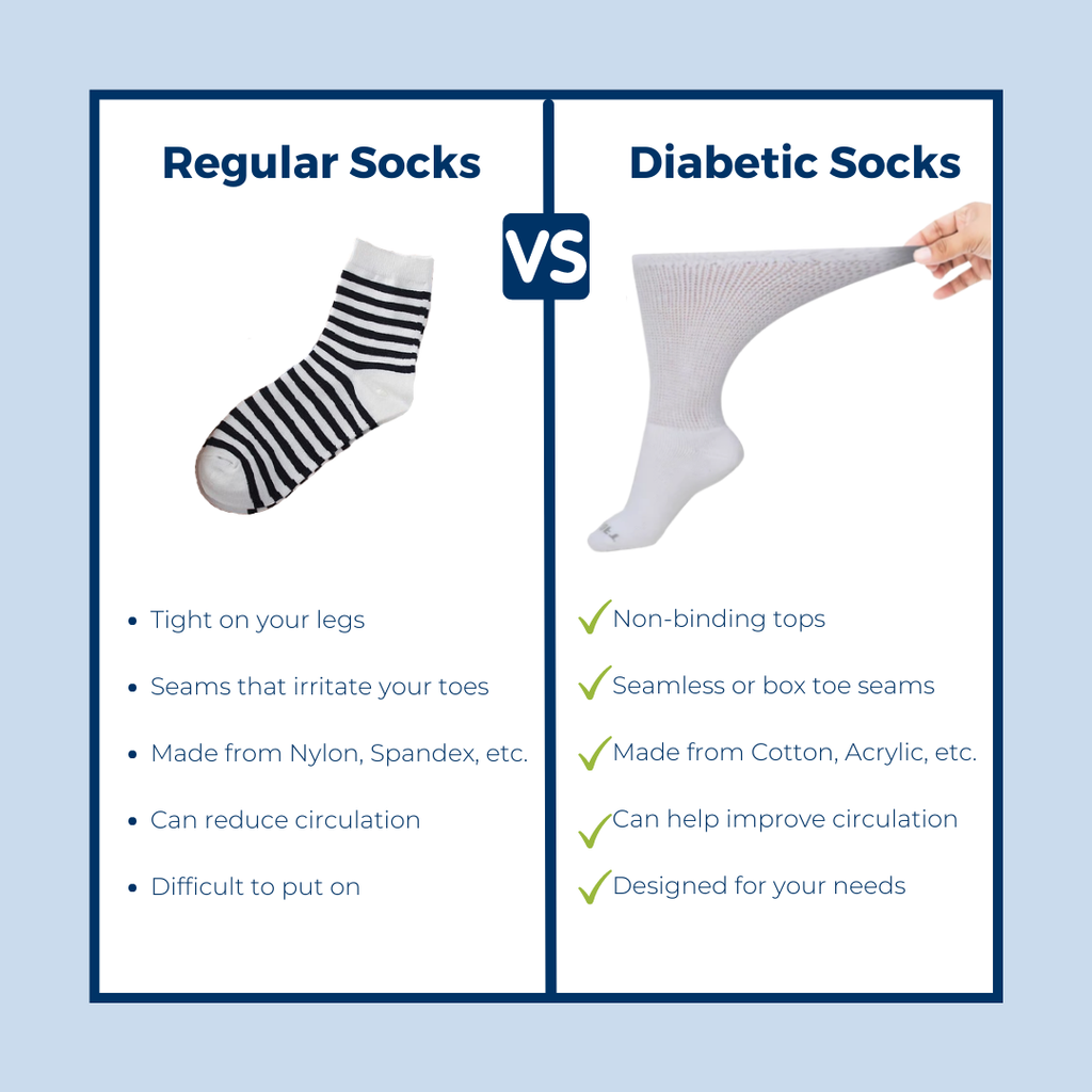 Men's Ultra-Soft Upper Calf Diabetic Socks (4 Pair) - P's One-Stop Shop 