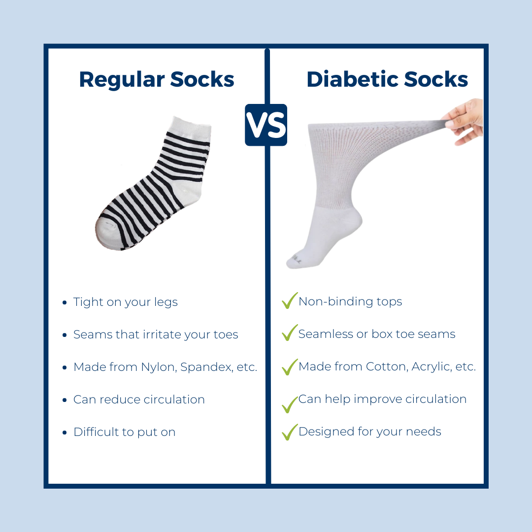 Men's Ultra-Soft Upper Calf Diabetic Socks (4 Pair) - P's One-Stop Shop 