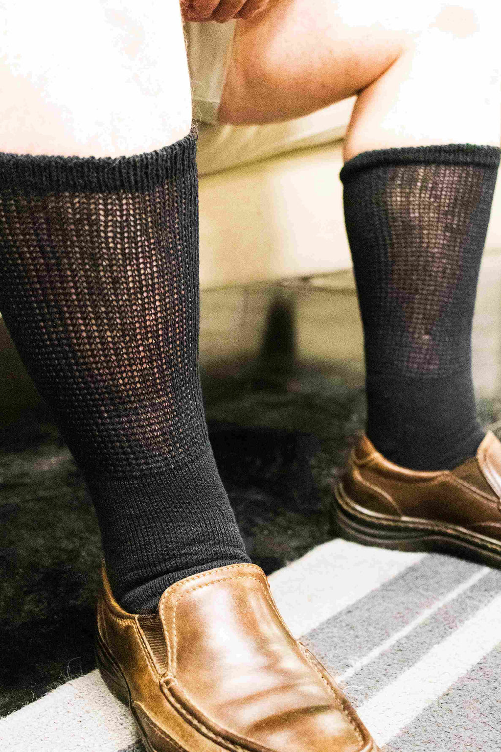 Men's Ultra-Soft Upper Calf Diabetic Socks (4 Pair) - P's One-Stop Shop 