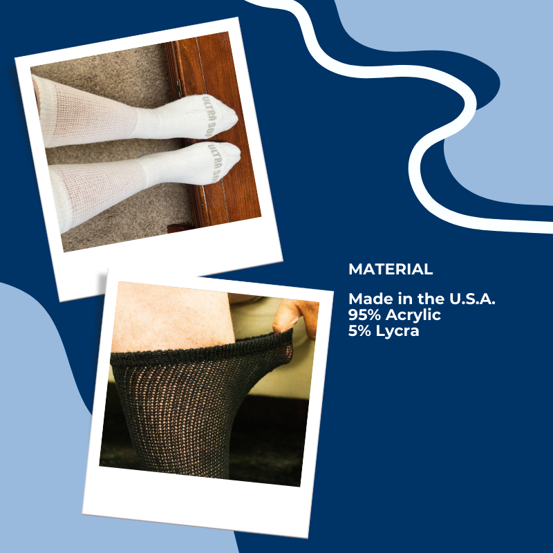 Men's Ultra-Soft Upper Calf Diabetic Socks (4 Pair) - P's One-Stop Shop 