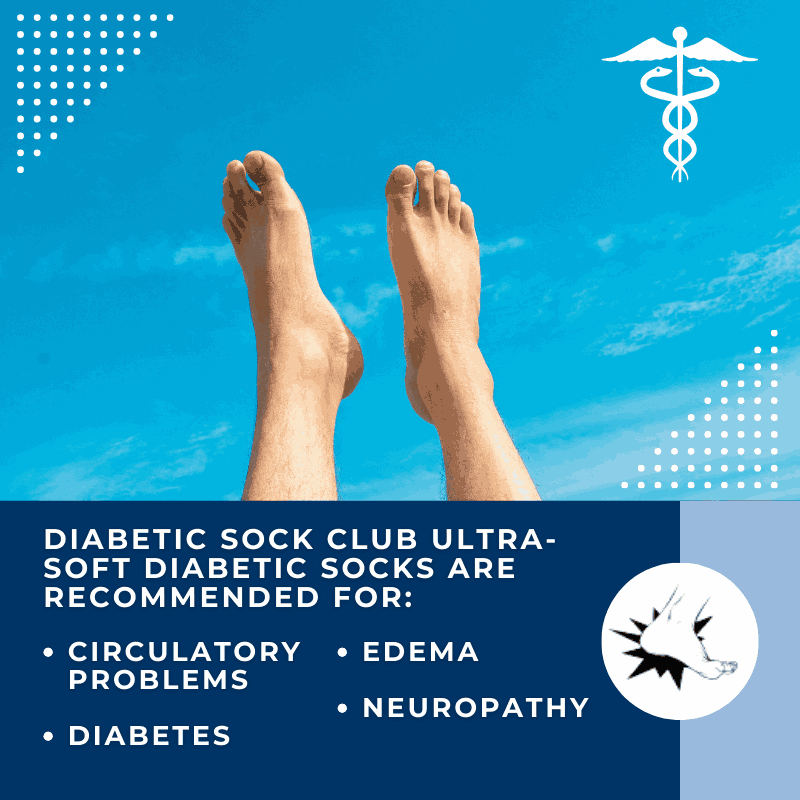 Men's Ultra-Soft Upper Calf Diabetic Socks (4 Pair) - P's One-Stop Shop 