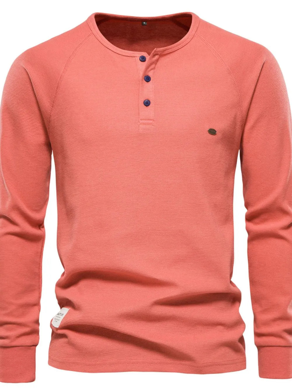 Men's Waffle-Knit Long Sleeve T-Shirt - P's One-Stop Shop 