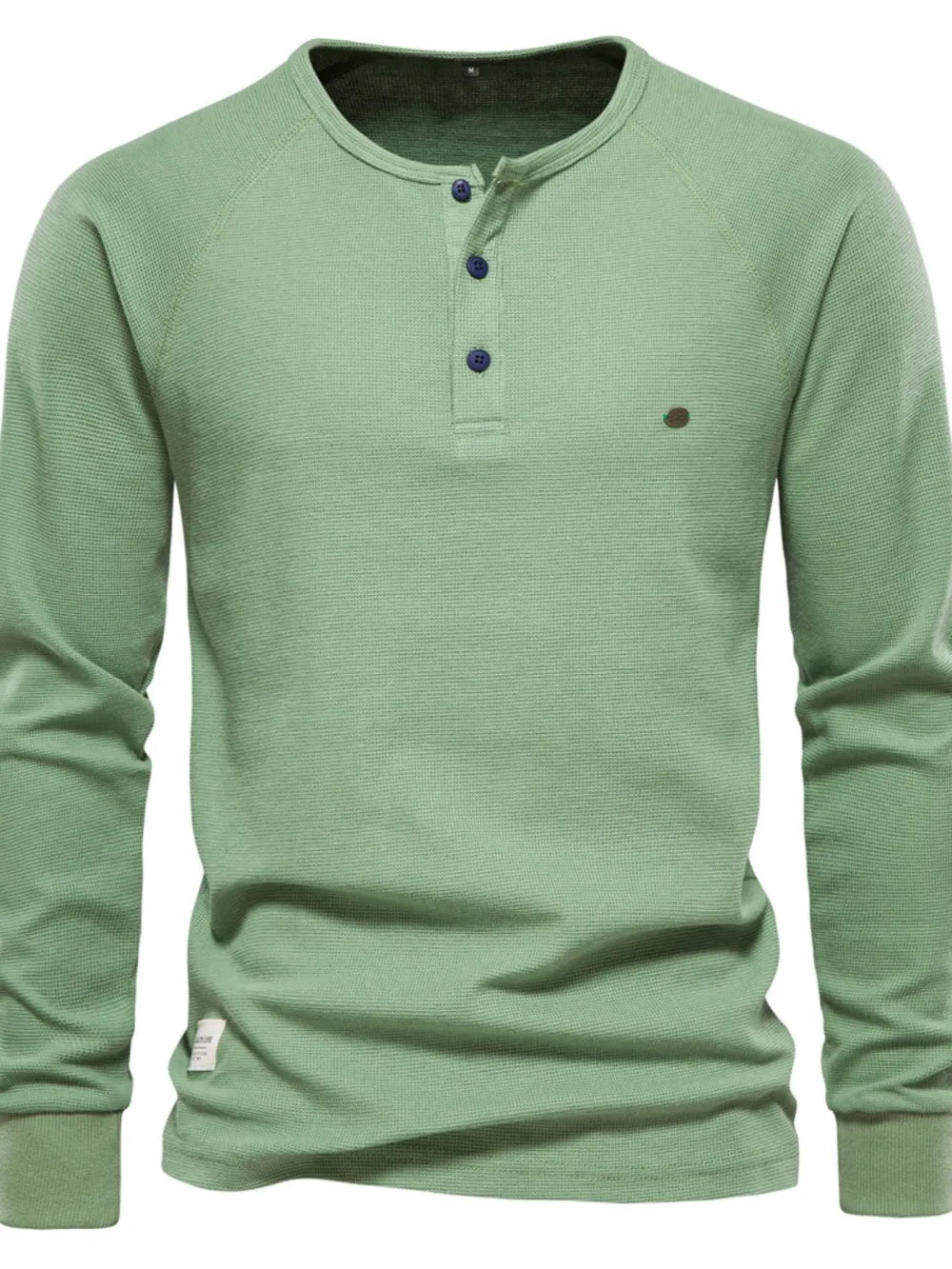 Men's Waffle-Knit Long Sleeve T-Shirt - P's One-Stop Shop 