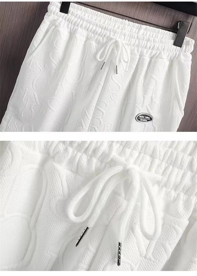 Men's Waffle Summer Casual Tracksuit Set - P's One-Stop Shop 