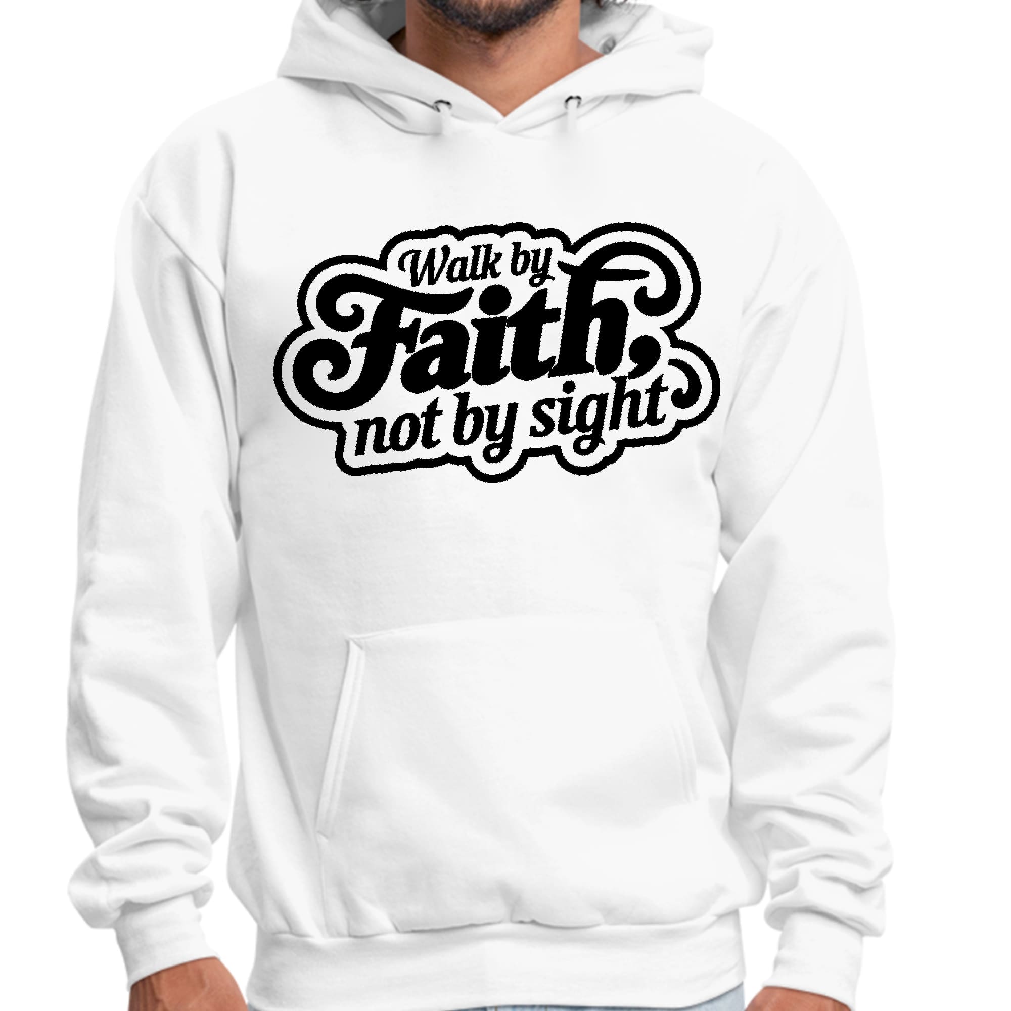 Mens Graphic Hoodie Walk by Faith - not by Sight - P's One-Stop Shop 