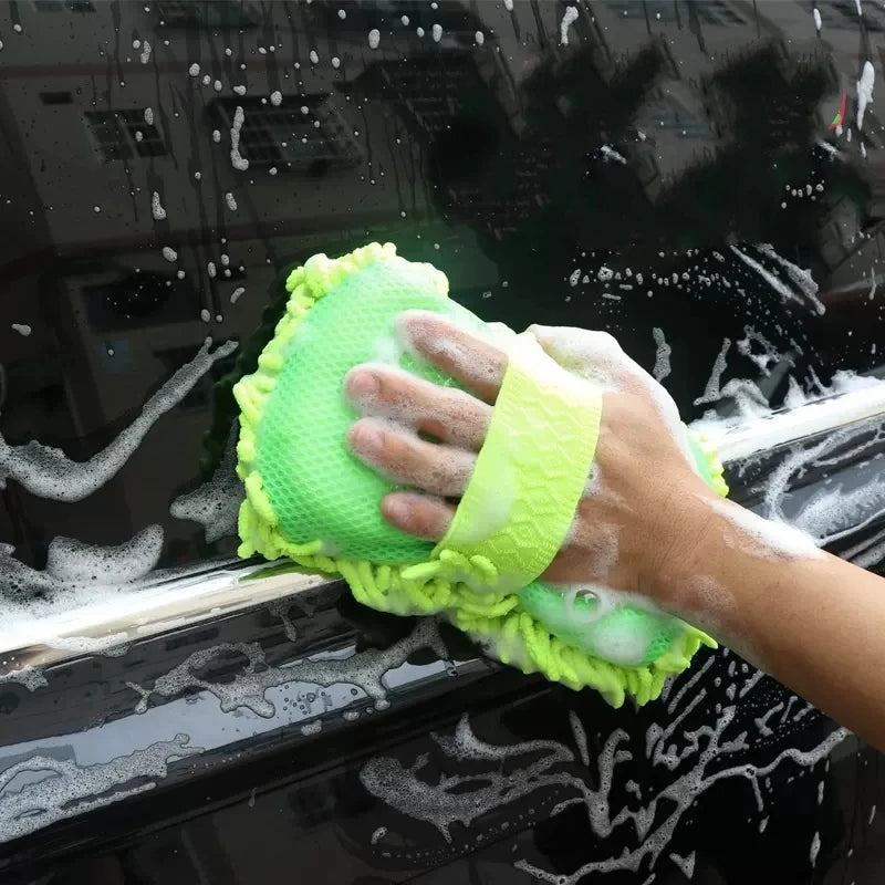 Microfiber Car Washer Sponge Cleaning Car Care Detailing Brushes Washing Towel Auto Gloves Styling Accessories - P's One-Stop Shop 