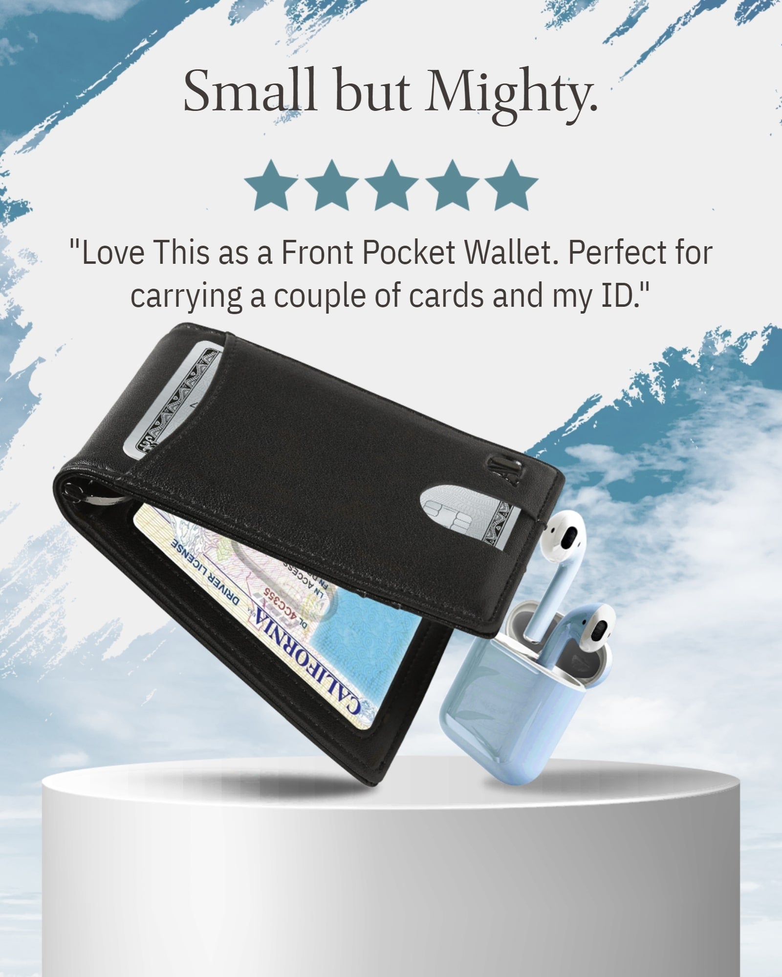 Money Clip Bifold Wallet W/ Pull Strap - P's One-Stop Shop 