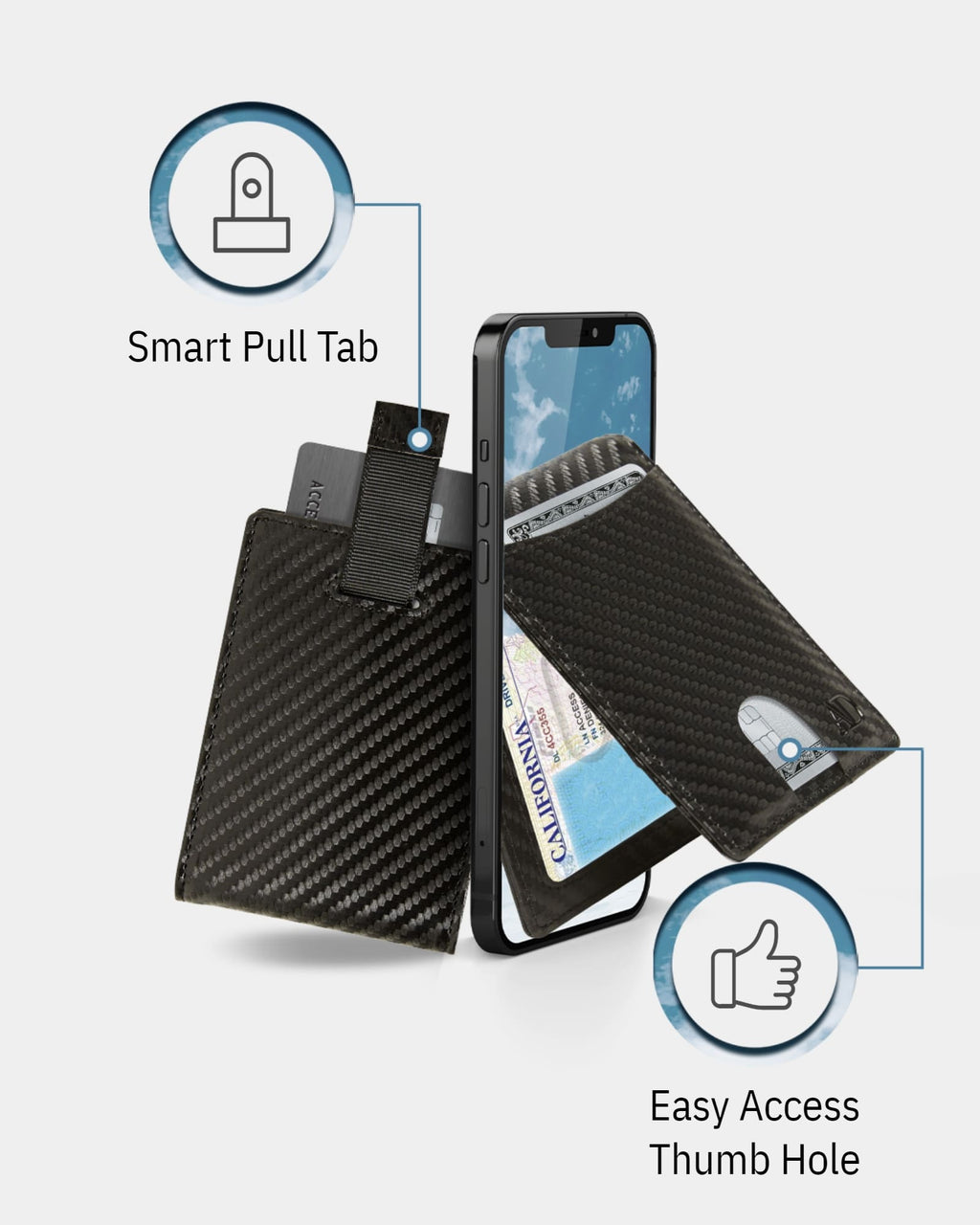 Money Clip Bifold Wallet W/ Pull Strap - P's One-Stop Shop 