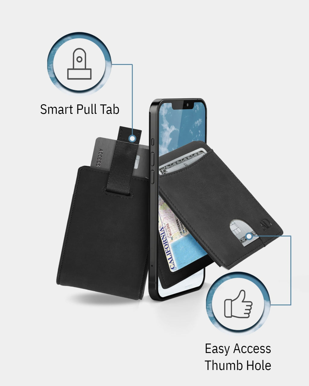 Money Clip Bifold Wallet W/ Pull Strap - P's One-Stop Shop 