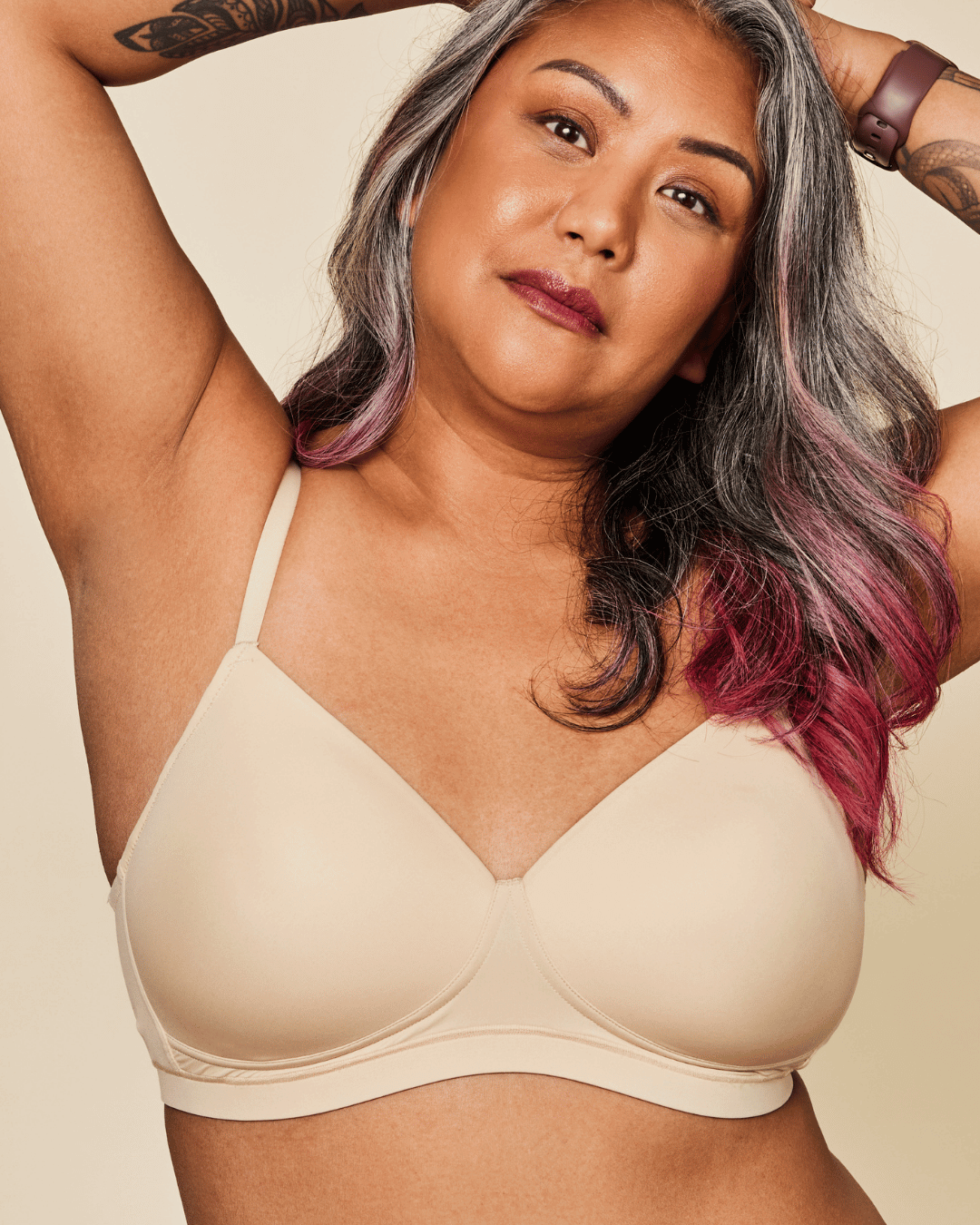 Moonrise Pocketed T‑Shirt Bra - Buff - P's One-Stop Shop 