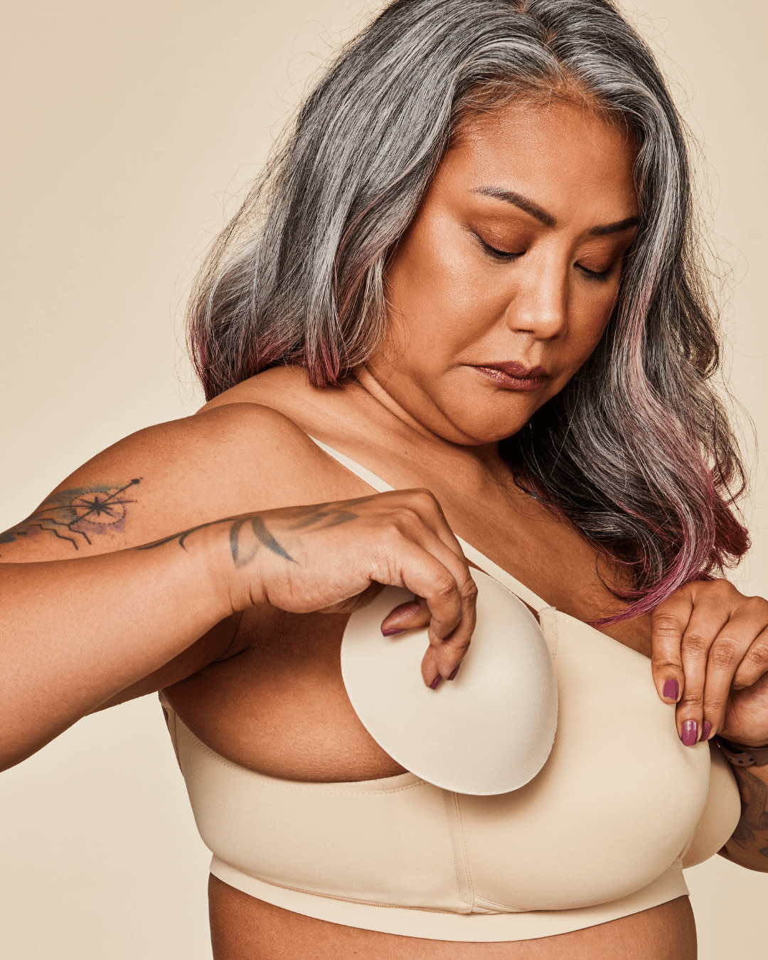 Moonrise Pocketed T‑Shirt Bra - Buff - P's One-Stop Shop 