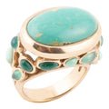 Multi Green Stones Golden Statement Ring - P's One-Stop Shop 