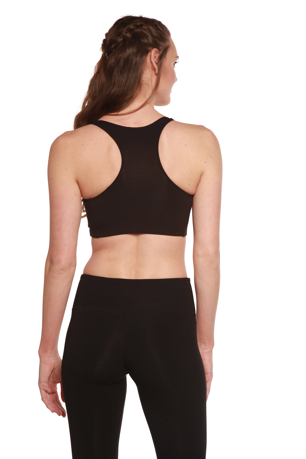 New Women's Bamboo Padded Sports Bra in Black - P's One-Stop Shop 