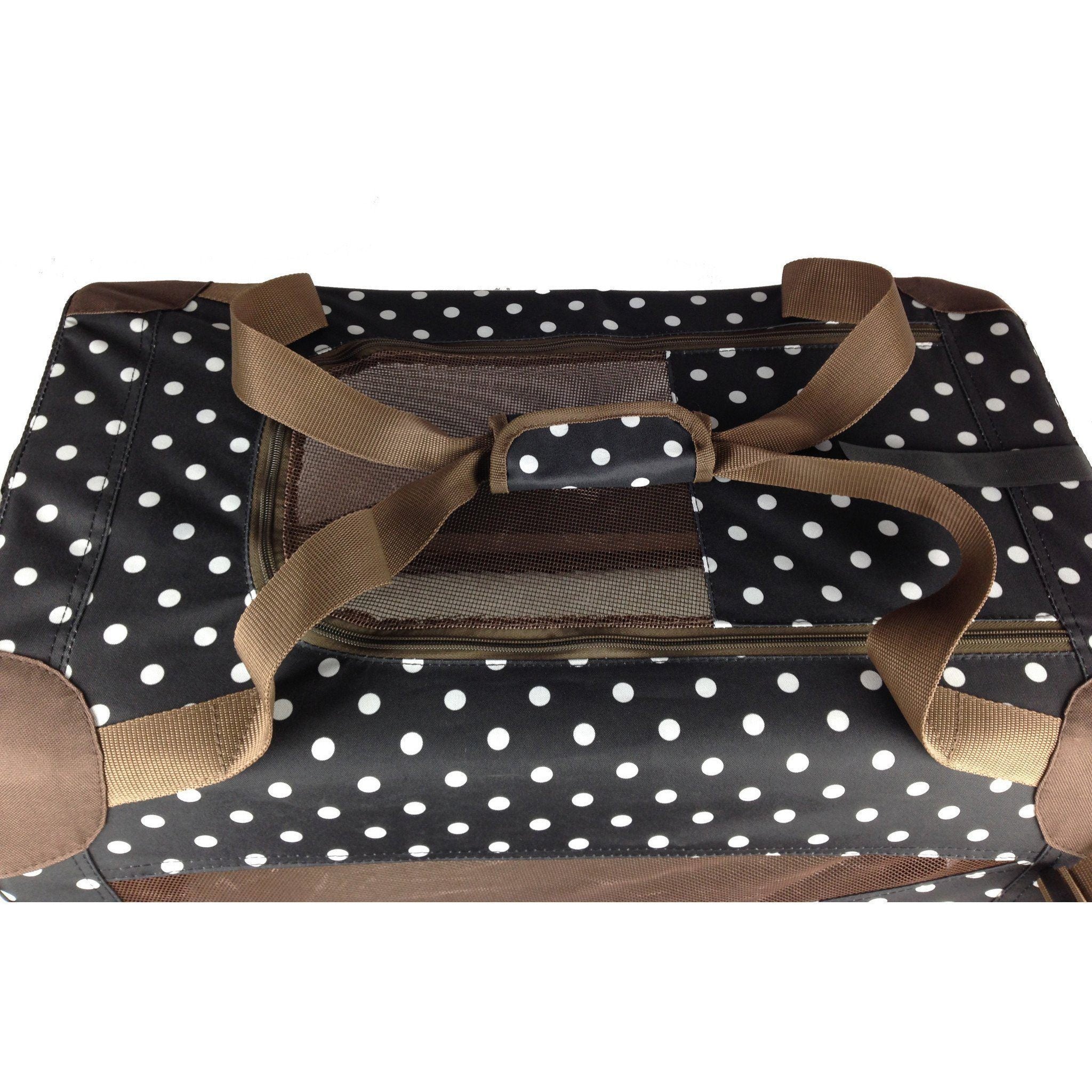 Pet Life ® '360° Vista View' Zippered Soft Folding Collapsible Durable Metal Framed Pet Dog Crate House Carrier - P's One-Stop Shop 