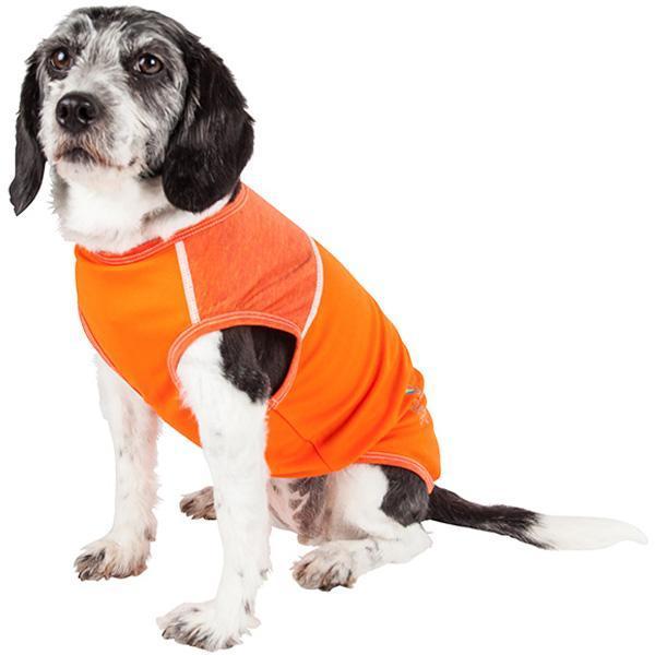 Pet Life ® Active 'Aero-Pawlse' Quick-Dry and 4-Way-Stretch Yoga Fitness Dog T-Shirt Tank Top - P's One-Stop Shop 