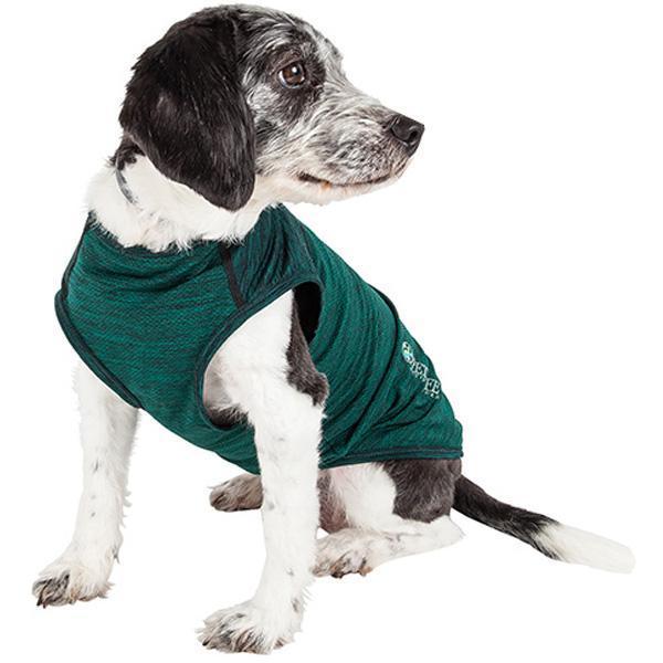 Pet Life ® Active 'Aero-Pawlse' Quick-Dry and 4-Way-Stretch Yoga Fitness Dog T-Shirt Tank Top - P's One-Stop Shop 