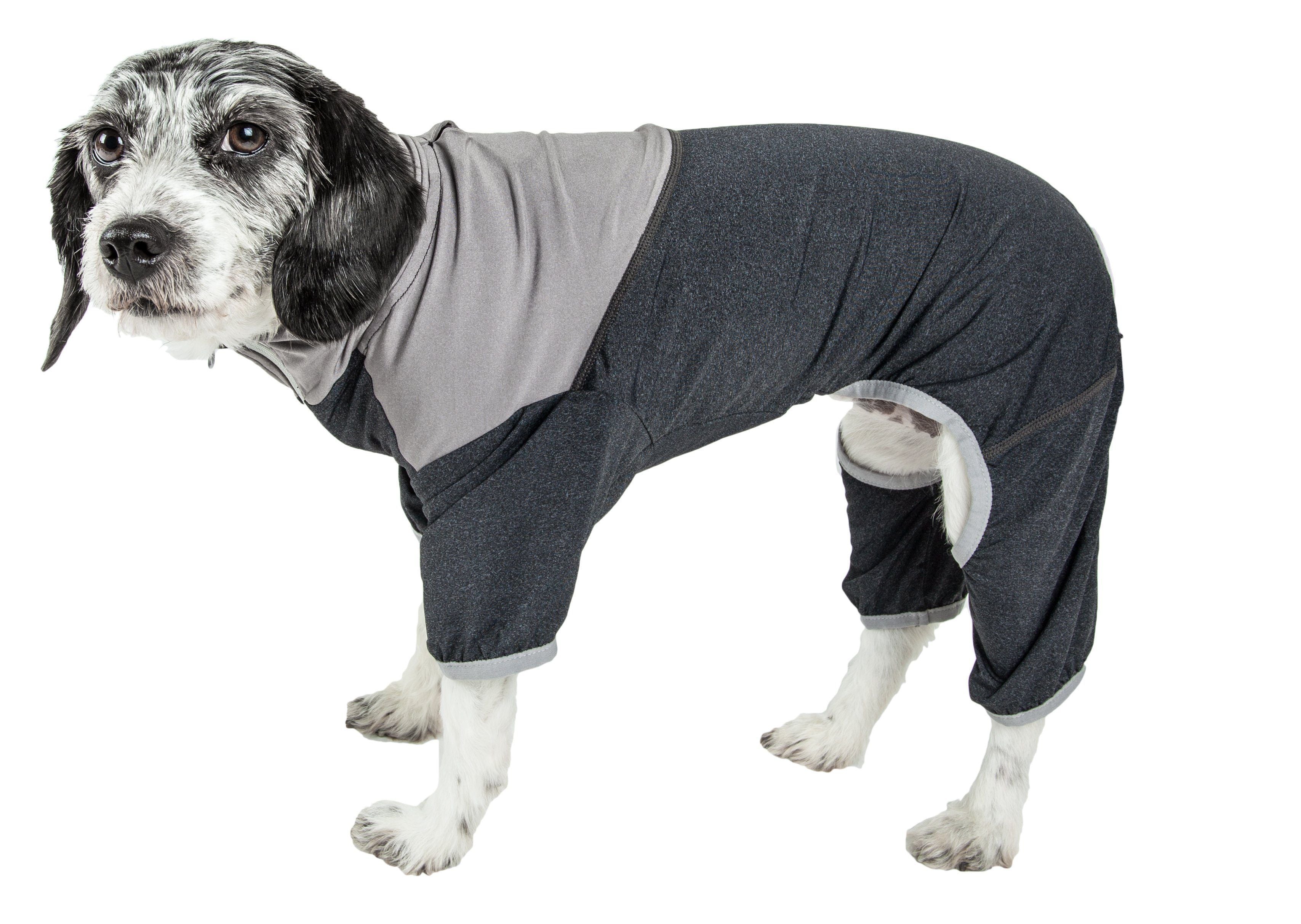 Pet Life ®  Active 'Embarker' 4-Way Stretch Fitness Yoga Full Body Dog Tracksuit - P's One-Stop Shop 